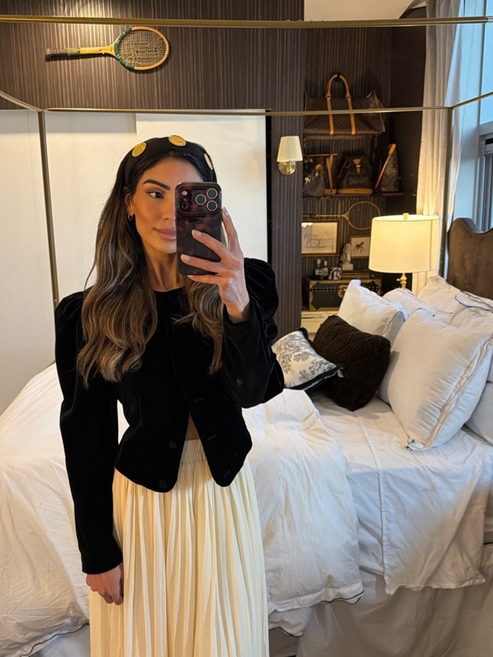 Vintage Laura Ashley Black Velvet Cropped Jacket